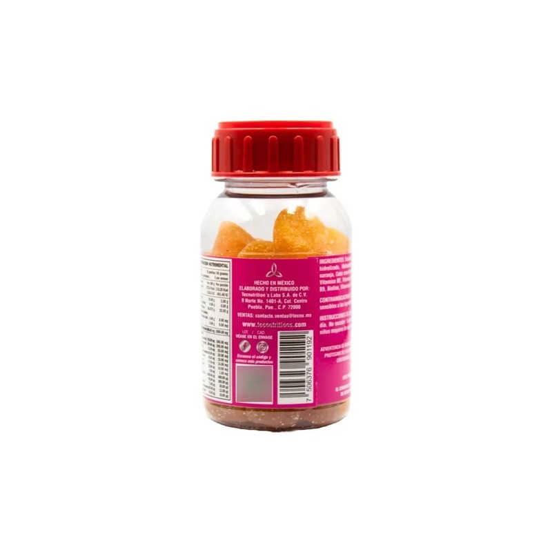 Suplemento Colgeno En Gomitas, Tecnu Piel Uas Cabello Naranja