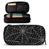 gmoiflv Large Capacity Black Spider Web Pencil Case with Zippers