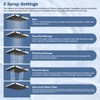 Hibbent Upgraded 13'' Shower Head Combo, High Pressure 5-spray Rainfall
