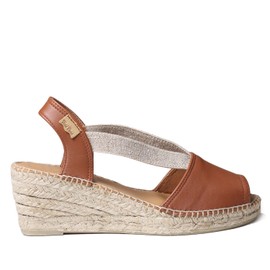 Toni Pons TEIDE-P Women's Leather Wedge Espadrille, nougat