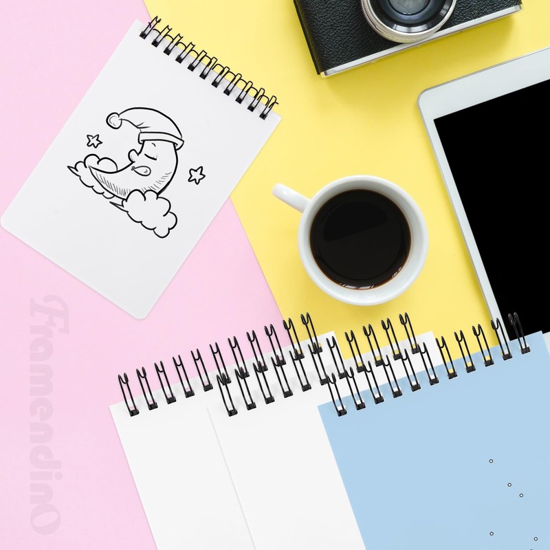 Framendino, 6 Pack Sublimation Notebook Blanks Top Spiral Note Books