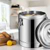 SOCOTIDE 12L Stainless Steel Insulated Stockpot With Lid For Soup