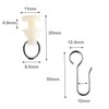 80 Pieces Curtain Hooks Gliders Curtain Gliders Shower Curtain Hooks