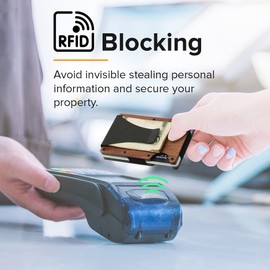 OTGMPIREX Wooden and Carbon Fiber Engraved Design Minimalist Wallet for Men with Money Clip-Smart, Slim RFID Blocking Credit Card Holder-Elevate with Handcrafted Wooden Wallet (Rosewood Style 2)