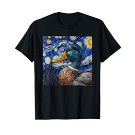 Duck Van Gogh Style Starry Night T-Shirt