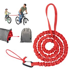 Children's Bicycle Tow Rope, Bicycle Tow Strap, Elastic, Bicycle Bungee Tow Rope, Parents Child Pull Rope, Tow Rope, Red Bike Traction Rope, Load Capacity 500 lbs
