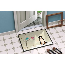 Caroline's Treasures BB2508MAT Between Friends Bernese Mountain Dog Door Mat, Indoor Rug or Outdoor Welcome Mat 18x27 Doormat, 18H X 27W, Multicolor