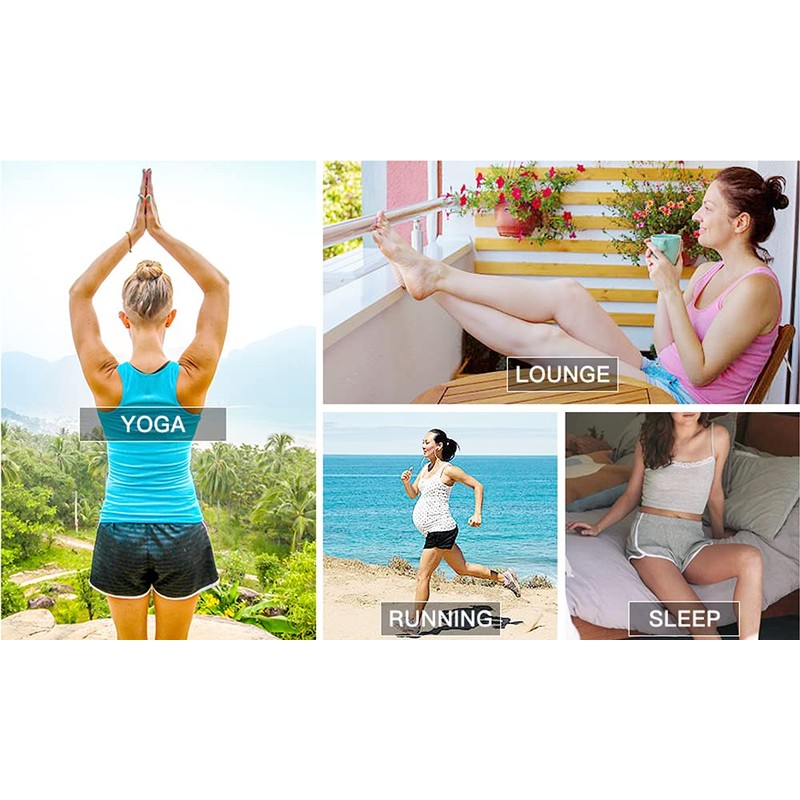 fitglam Pantalones cortos de maternidad para mujer con bolsillos, 15