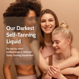 Fake Bake Darker Spray Tan Solution Sunless Self Tanner for Professional Airbrush Machine Long-Lasting Face & Body Glow Bronzing Self Tanning for Women & Men - 32 fl Oz