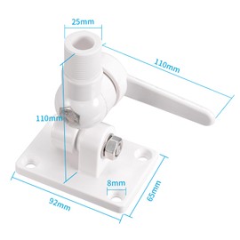 Bingfu VHF Marine GPS Antenna Mounting Kit Dual-axis Heavy-Duty Adjustable Base Fixed Mount Bracket for Boat