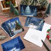 Motiskyy 36 Pack Winter Forest Holiday Cards Forest Christmas Tree