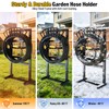 Heavy Duty Garden Hose Holder include 45ft Rubber Hose 5/8"