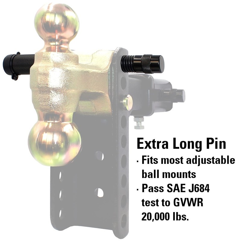 TowWorks 79831 Keyed Unique 5/8" Trailer Hitch Lock with Extra