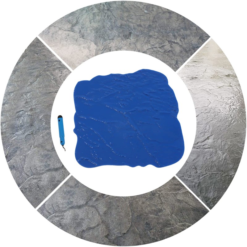 18x18in Concrete Stamps Mat Blue Concrete Seamless Cement Stamping Tools