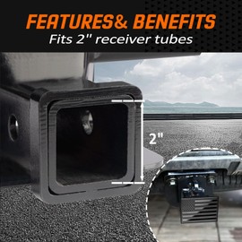 METOWARE Trailer Hitch Covers, Heavy American Flag Metal Hitch Cover for 2 Inch Receivers, Tow Hitch Covers for Trucks Accessories (with Anti-Rattle 5/8-Inch Diameter Hitch Lock)