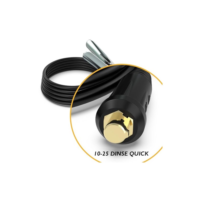 TOOLIOM 160A Welder Gound Clamp-Dinse 10-25 Connector Earth Copper Grip