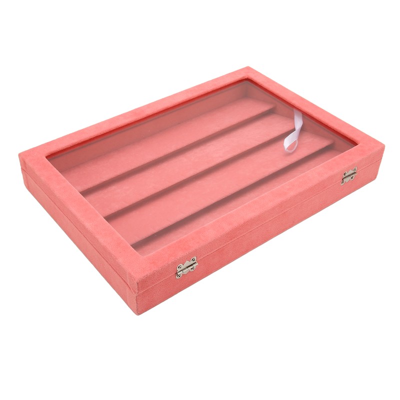 Pin Display Case Pink Large Elegant Solidwood Dustproof Glass Window