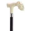 Decorative European Elephant Head Derby Handle; Color: Ivory