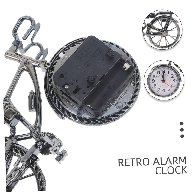 Mobestech Bicycle Alarm Clock Creative Clock for Desktop Decoration Lightweight