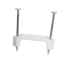 Gardner Bender PS-225J Plastic Staple, ½ Inch., Secures Romex, UF & (NM) Non-Metalic Cable, Polyethylene - UV Resistant, Splinter Free, Application: 14/2, 12/2, 10/2 (NM) Cable, 225 Pk., White