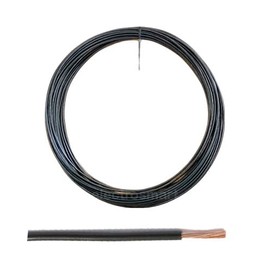 electrosmart 12V 24V 1mm² 16.5 Amps Single Core Copper Automotive Auto Car Marine Stranded Thin Wall Cable/Wire Red or Black (16.5A) (Black, 5m)