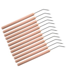 Lab Dissecting Teasing Needles with Plastic Handles for Dissection Multipurpose Probes Lab Supplies comes in Straight & Bent Angles (Dissecting Probe - Bent - 12 Pcs)