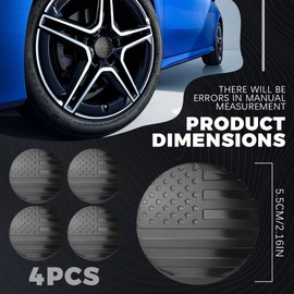 RGOAANC 4PCS American Flag Wheel Center Caps, Center Caps for Rims, 56mm Rim Center Cap Stickers, Automotive Exterior Accessories Waterproof Wheel Hub Cap Universal Fit Most Cars SUVs Trucks RVs