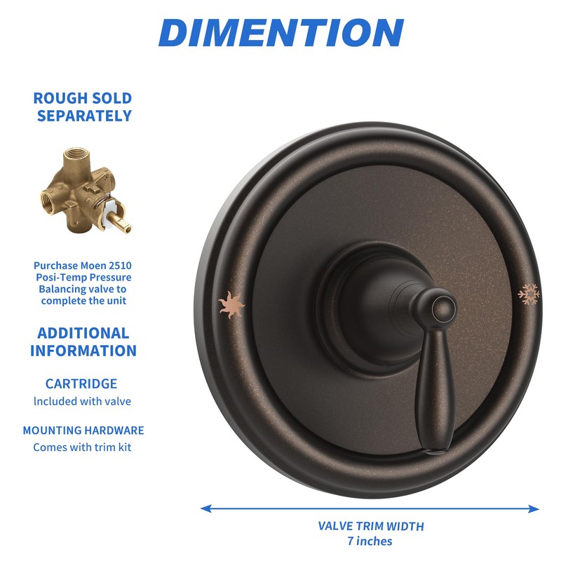 T2151ORB Brantford Valve Trim Kit, Oil-Rubbed Bronze Shower Trim Kit