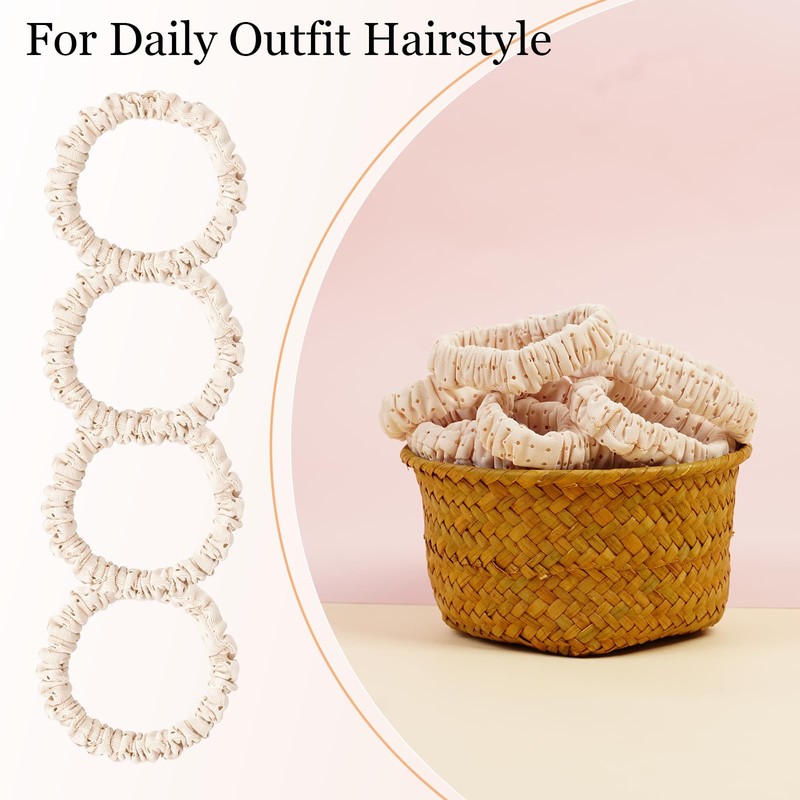 Breathable Blonde Hair Ties, Perforated Stretchable Elastic Bands, No Damage