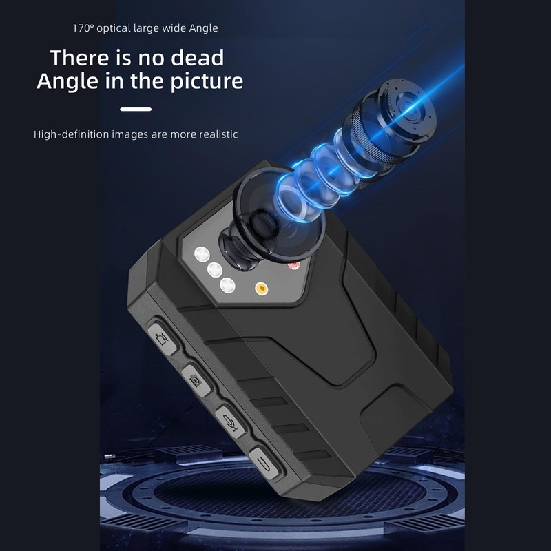 4K HD Body Camera, Portable Clip Camera with Night Vision,