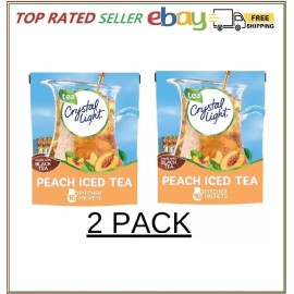 Crystal Light 2 PACK - 16ct Crystal Light Peach Iced Tea Powdered Drink Mix (Total 32 Packets)