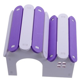 DOITOOL Hamster Den Hamster Hut Gerbil Play House Small Animal Hideout Hamster Hideaway Hamster Castle Hamster Hideout Hamster Accessories Toy Purple PVC Material Little Pet Wooden House