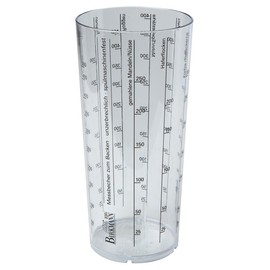 Birkmann, Laib & Seele, Messbecher zum Abmessen ohne Wiegen bis 500 ml, viele Skalierungen speziell für Brot und Kuchen, aus bruchfestem, lebensmittelechtem Kunststoff, durchsichtig, 430037