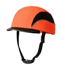 Lightweight Safety Baseball Bump Cap Safety Hard Hat Head Protection Cap Breathable Hat Head Protection Hat(M18112-Orange/Black-Micro)