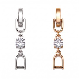 Bracelet Extender Clasp, 2 PCS Jewelry Extension Set for Bracelet, Necklace, and Watch, Copper Material with Crystal Rhinestones, Secure Fold Over Lock, Silver Tone (Rose Gold+Platinum Gold)