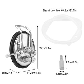 Carbonation Stone, Carbonation Keg Lid, 1 Piece of Homebrew Carbonation Keg Lid Replacement Stainless Steel with 0.5 Micron Diffusion Stone for Cornelius Corny Kegs