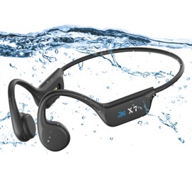Bone Conduction Earphones, Bluetooth 5.4, For Swimming, IP68 Fully Waterproof, Kotodendo Earphones, Built-in 32 GB Memory, Up to 8,000 Songs, Fast Charging, Non-Blocking, Open Ear Headphones, Ultra
