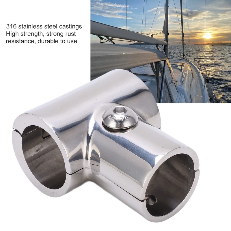 90° T Tee Tube Pipe Connector 1in/25.4mm ID Separable Stainless