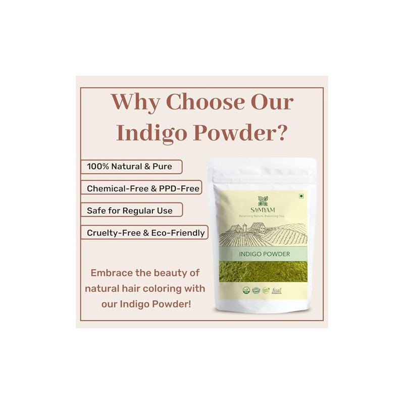 SAMYAM Polvo Natural (7 Oz) | Tinte Natural Para El