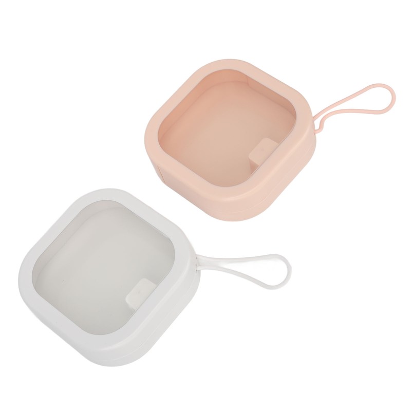 2pcs Hair Tie Organizer Box Multifunctional Transparent Top Hair Accessory