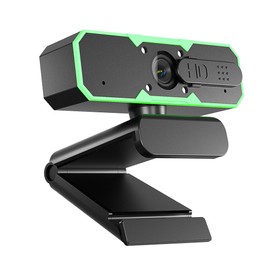 Gaming Webcam 1080P 60FPS mit RGB Ringlicht, Streaming Kamera mit Autofokus, Dual Mikrofon, LED Fülllicht, Privatsphäre-Abdeckung, USB 2.0 Plug & Play, Videokonferenz für PC, Mac, Laptop, Tablet