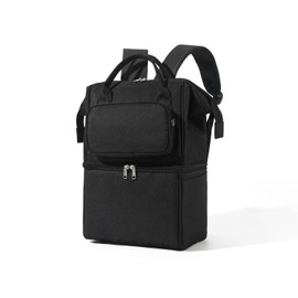 Nufuriri Bottle Cooler Bag – Insulated Pump Bag Holds 6×9oz – Leakproof & Easy-Clean – Portable Bottle Tote for Nursing, Work, Daycare, Travel-Black