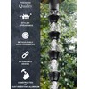 Monarch Rain Chains Aluminum Hammered Cup Rain Chain, 8.5 ft