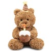 GDFJBG Teddy Plüschtier,Teddy mit Kuchen und Hat, 30cm Nette Plüsch