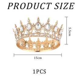 1 Piece Crown Tiara, Female Crown, Bride Crown, Shiny Crown, Prom Party Crown.