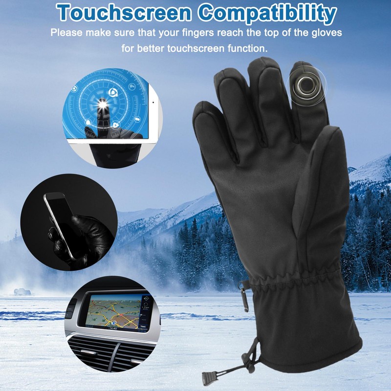 Heated Gloves for Men Women Battery Powered Heated Gloves Waterproof