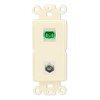 RiteAV 1 Port SC-APC Fiber Simplex Coax Cable TV Wall Plate - Rocker [Light-Almond]