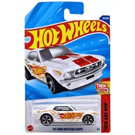 Hot Wheels '67 Ford Mustang Coupe [White], Then and Now 1/10, 121/250, 1:64 Scale Diecast Car