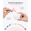 Korean-Made MOYUUM Silicone Macaron Pacifier 2 Pack with Travel Case,
