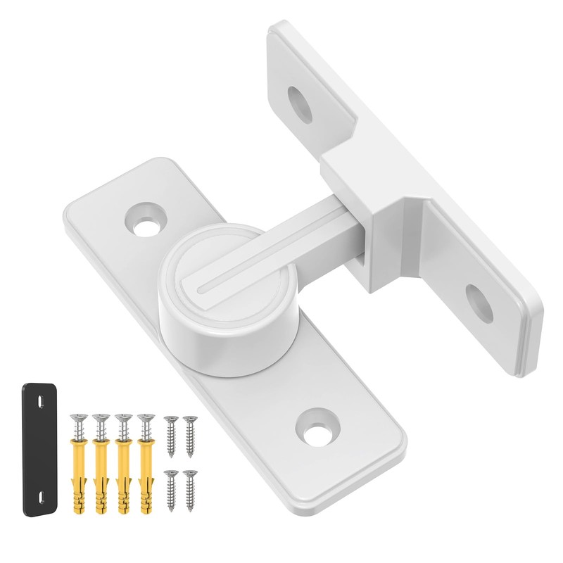 StickNGo Heavy Duty 90 Degree Barn Door Lock, Zinc Alloy